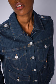 Anetta Denim Jacket   | Dark Blue | Jakke fra Mos Mosh