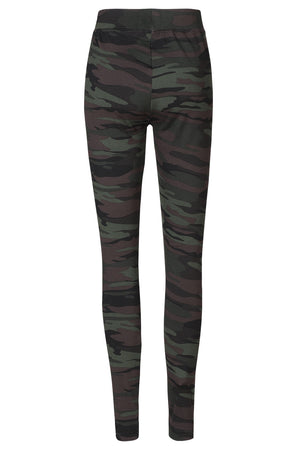 Alma Leggings (Fleece) | Dusty Camo Dunkelbraun | Leggings von Liberté