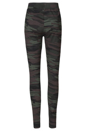 Alma Leggings (Fleece) | Dusty Camo Dark Brown | Leggings fra Liberté