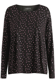 Alma Ls Top | Black Pink Holographic Dot | Bluse fra Liberté