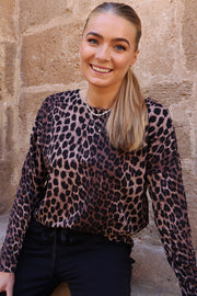 Alma Ls Top (Fleece) | Leo Brown | Top fra Liberté