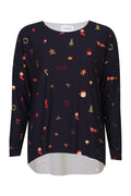 Alma Ls Top | Dog Navy