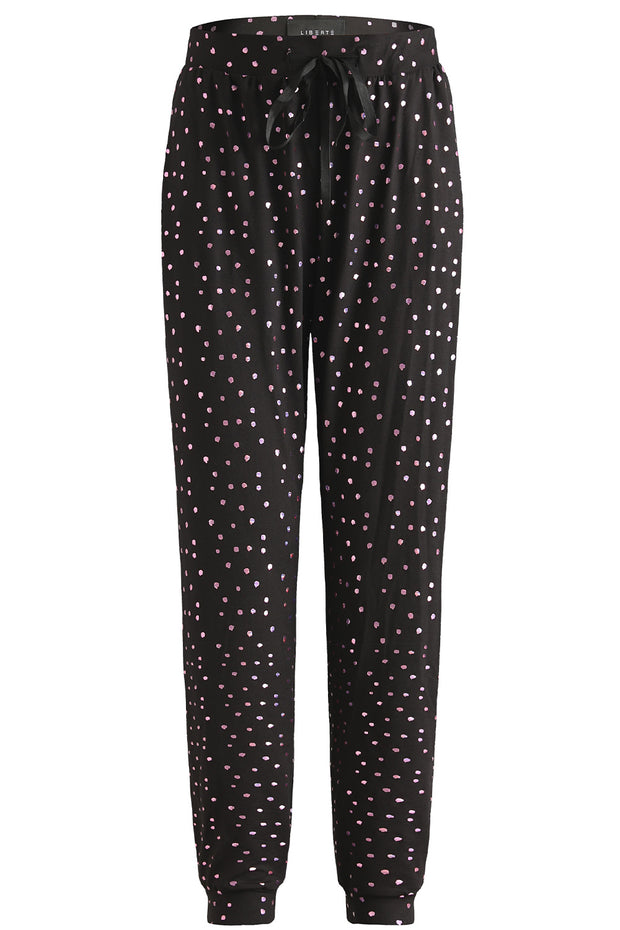 Alma Pants | Black Pink Holographic Dot | Bukser fra Liberté