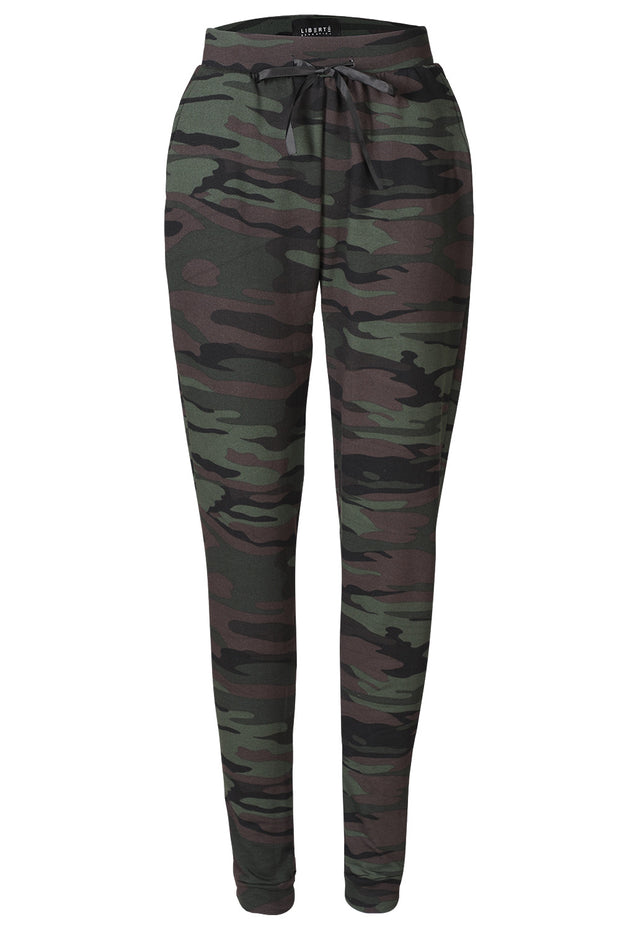 Alma Pants (Fleece) | Dusty Camo Dark Brown | Bukser fra Liberté