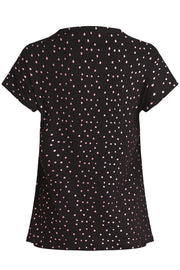 Alma Top | Black Pink Holographic Dot | Bluse fra Liberté