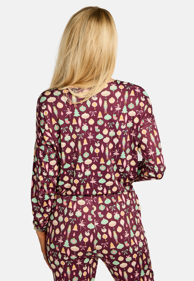 Alma Ls Top | Ballerina Bordeaux | Bluse fra Liberté