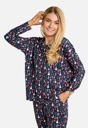 Alma Ls Top | Cookiehouse Navy | Bluse fra Liberté