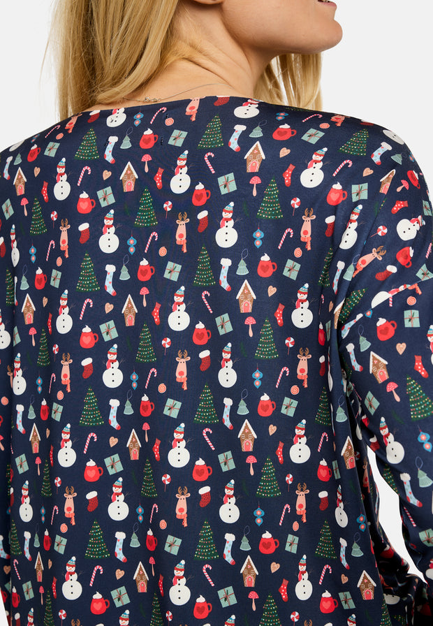 Alma Ls Top | Cookiehouse Navy | Bluse fra Liberté