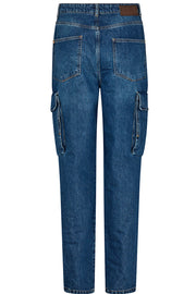 Cosima Cargo Jeans | Blue | Jeans fra Mos Mosh
