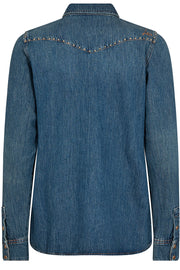 Elvira Denim Shirt | Blue | Skjorte fra Mos Mosh