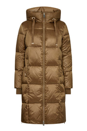 Nova Metallic Down Jacket  | Dark Gold | Jakke fra Mos Mosh