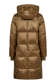 Nova Metallic Down Jacket  | Dark Gold | Jakke fra Mos Mosh