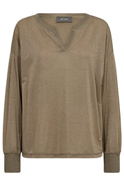 Kilana LS Blouse  | Gold | Bluse fra Mos Mosh