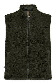 Rowe Teddy Waistcoat  | Forest Night | Vest fra Mos Mosh