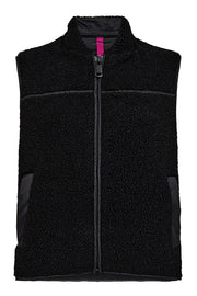 Rowe Teddy Waistcoat  | Black | Vest fra Mos Mosh