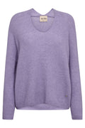 Thora V-Neck Knit | Violet Tulip | Strik fra Mos Mosh