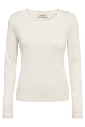 Mali O-LS Tee | Ecru | T-Shirt fra Mos Mosh