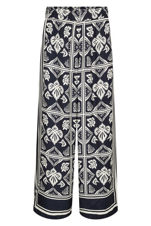 Measa Linocut Pant Long | Salute Navy | Bukser fra Mos Mosh