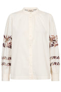Notto Embroid Shirt | Ecru | Skjorte fra Mos Mosh