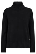 Aima Cashmere Highneck Knit | Black | Strik fra Mos Mosh