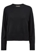 Moria Cashmere Crewneck knit | Black | Strik fra Mos Mosh