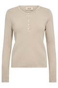 Aliz Caliz Plain LS Knit | Oxford Tan | Strik fra Mos Mosh