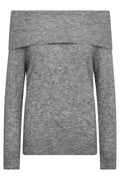 Mape Off Shoulder Knit | Grey Melange | Strik fra Mos Mosh
