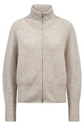 Thora Knit Zip Cardigan | Feather Gray | Strik fra Mos Mosh