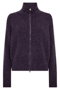 Thora Knit Zip Cardigan | Sweet Grape | Strik fra Mos Mosh