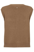 Ayana Wool Knit Vest | Dark Camel | Strik fra Mos Mosh