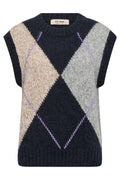Jennine Knit Vest | Salute Navy | Strik fra Mos Mosh