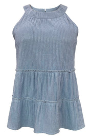 Anni Top | Dusty Blue | Bluse fra Liberté
