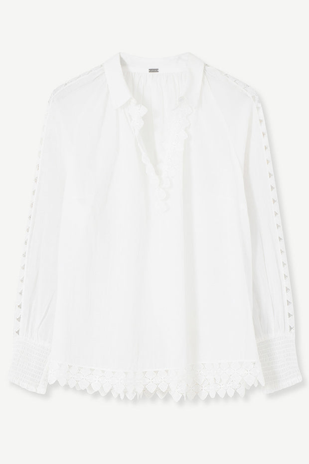 Annsofie A-shape shirt | Bright White | Skjorte fra Gustav