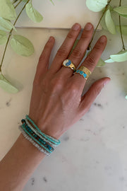 Bohemian Pearl Bracelets | Aqua | Armbånd fra Birdsong