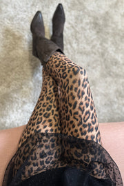 Lynn Leggings | Brown | Leggings med print fra Black Colour