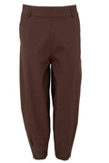 Beate Barrel Pant | Coffee | Bukser fra Black Colour