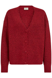 Shell Cardigan 203013 | Chili Pepper Melange | Cardigan fra Freequent