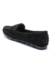 Comfy Moccasin | Black | Loafers fra Lazy Bear