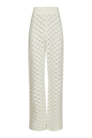 Rizzy Crochet Pants | Off White | Strik fra Neo Noir