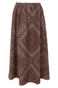 Abbie Skirt | Coffee Paisley | Nederdel fra Black Colour