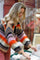 Adelin Multi Striped Cardigan | Peach Multi | Strik fra Black Colour
