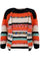 Adria Multi Striped Cardigan | Orange Multi | Strik fra Black Colour