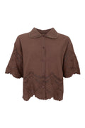 Agneta Lace Blouse | Espresso | Bluse fra Black Colour