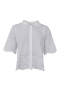 Agneta Lace Blouse | Off White | Bluse fra Black Colour