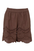Agneta Lace Shorts | Espresso | Shorts fra Black Colour