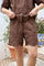 Agneta Lace Shorts | Espresso | Shorts fra Black Colour