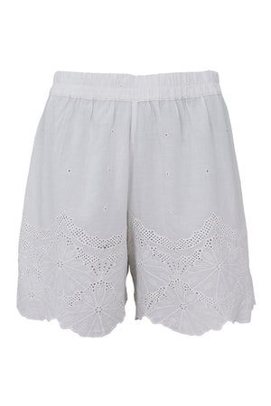 Agneta Lace Shorts | Off White | Shorts fra Black Colour
