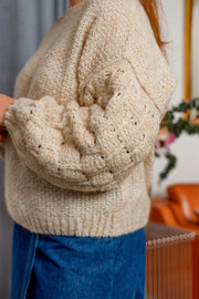 Aurora Knit | Wheat | Strik fra Black Colour