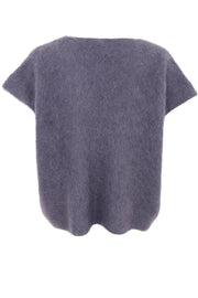 Bjoerk Knitted V-Neck Vest | Ash | Strik fra Black Colour