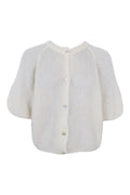 Bjoerk Patent Knit Cardigan | Off White | Strik fra Black Colour